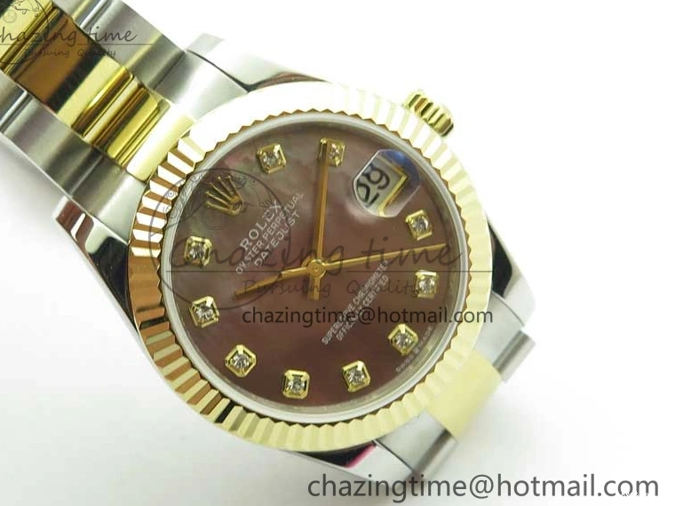 0106 FashionForward Datejust 31mm 278273 SS YG BP Maker Best Edition Gray MOP Diamonds Dial on SS YG Oyster Bracelet 2720